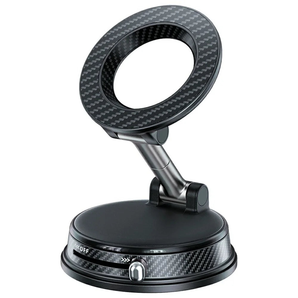 HONNOBE A13 Multi-Functional Vacuum Magnetic Phone Mount 1080° Free Viewing Strong Suction Cup Holder - Black - 1