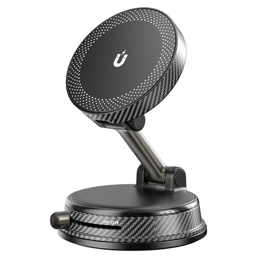 HONNOBE A14 Magnetic Wireless Charging Phone Mount Vacuum Suction 15W Fast Charger Phone Stand For Dashboard Windshield - Black - 1