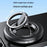 Folding Metal Phone Stand 360 Degree Rotation Damping Gear Ultra Thin Magnetic Ring Holder - Black - 2