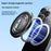 Folding Metal Phone Stand 360 Degree Rotation Damping Gear Ultra Thin Magnetic Ring Holder - Black - 3