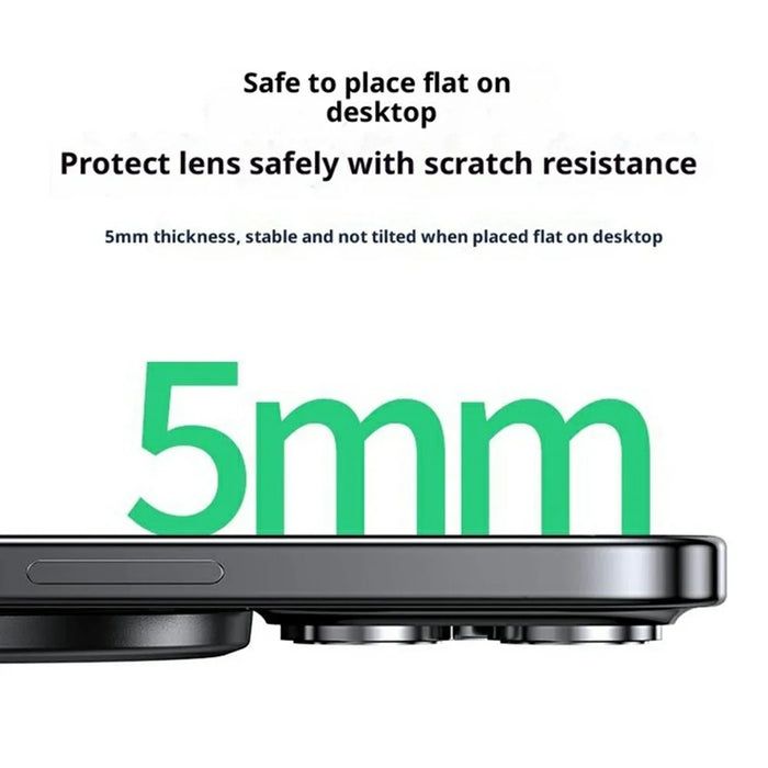 Folding Metal Phone Stand 360 Degree Rotation Damping Gear Ultra Thin Magnetic Ring Holder - Black - 7