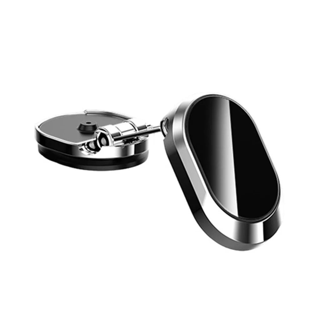 360 Degree Rotating Magnetic Car Dashboard Mobile Phone Holder Folding Cellphone Bracket - Silver - 1