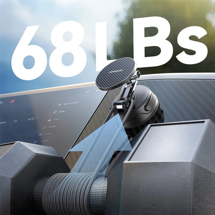 JOYROOM JR-ZS510 Foldable Magnetic Car Phone Holder Suction Cup Base Cellphone Support Bracket - Black - 4