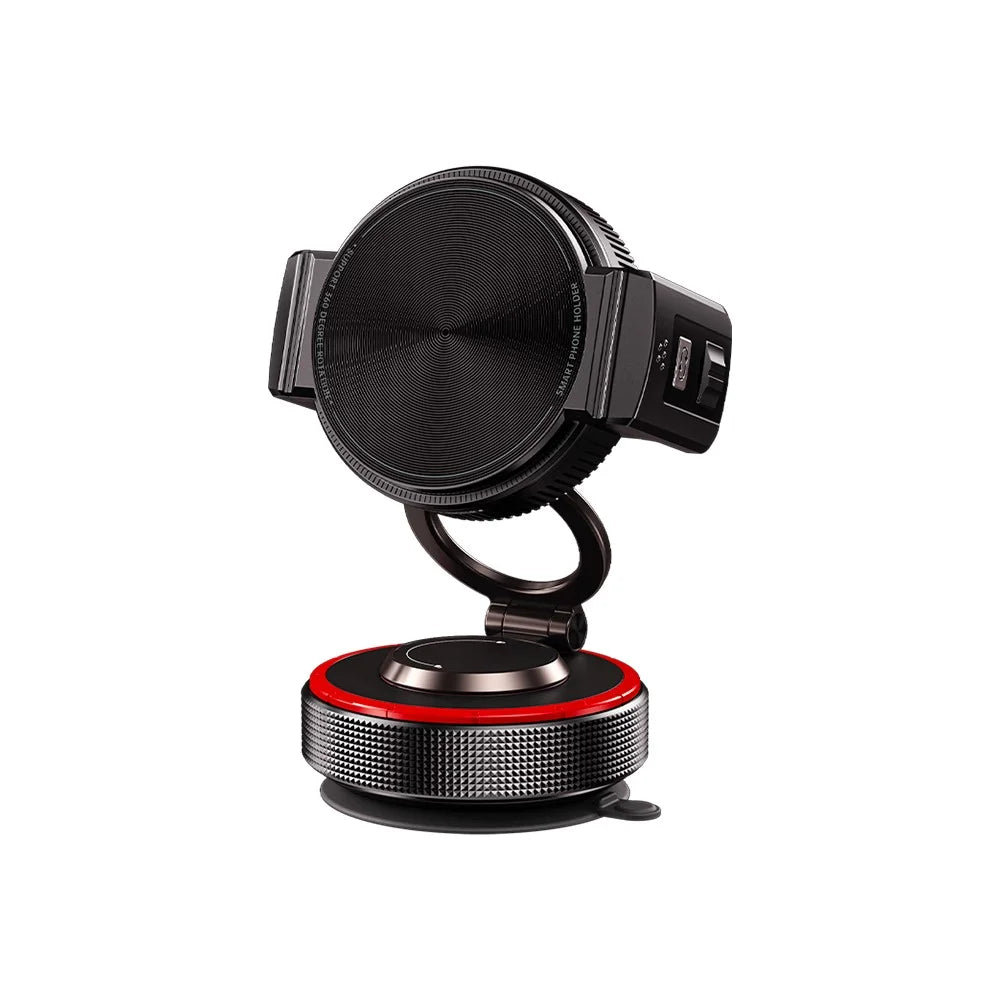 K33A Magnetic Car Phone Mount Holder Strong Vacuum Suction Cup Dashboard Windshield Universal for Navigation - Black - 1