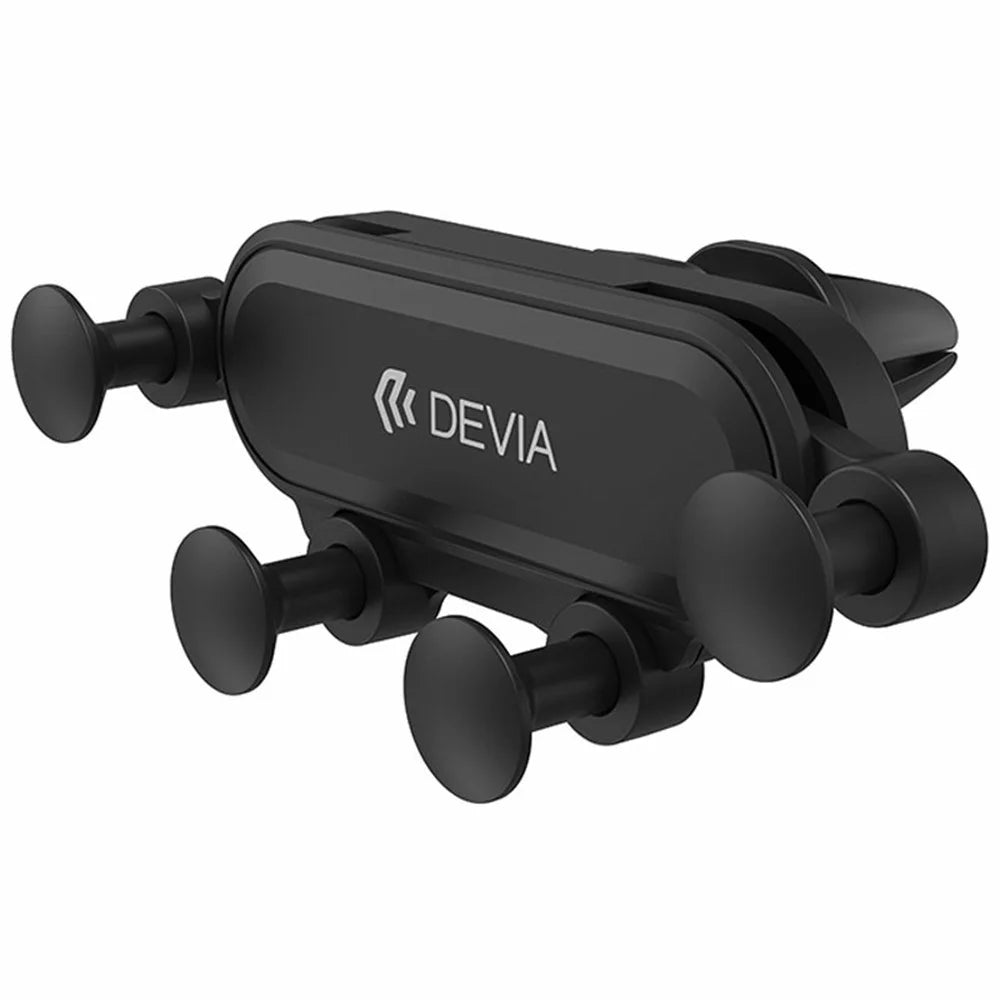 DEVIA ES071 Kintone Series Gravity Car Phone Holder Air Vent Mount Smartphone Stand - Black - 6