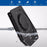HS290 Stretchable Phone Holder for Car Dashboard Carbon Fiber Texture PU Leather Tablet Bracket - Black - 6
