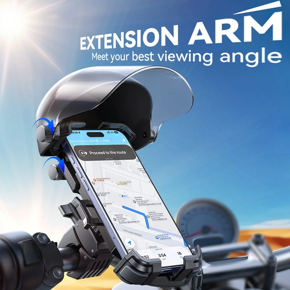 JOYROOM JR-ZS526 Bike Phone Holder Mount with Sunshade Helmet Hands-free Phone Mount for Electric Bicycle / Motorcycle - 4