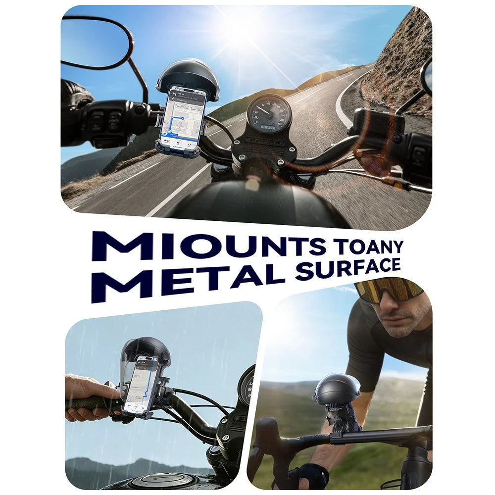 JOYROOM JR-ZS526 Bike Phone Holder Mount with Sunshade Helmet Hands-free Phone Mount for Electric Bicycle / Motorcycle - 6