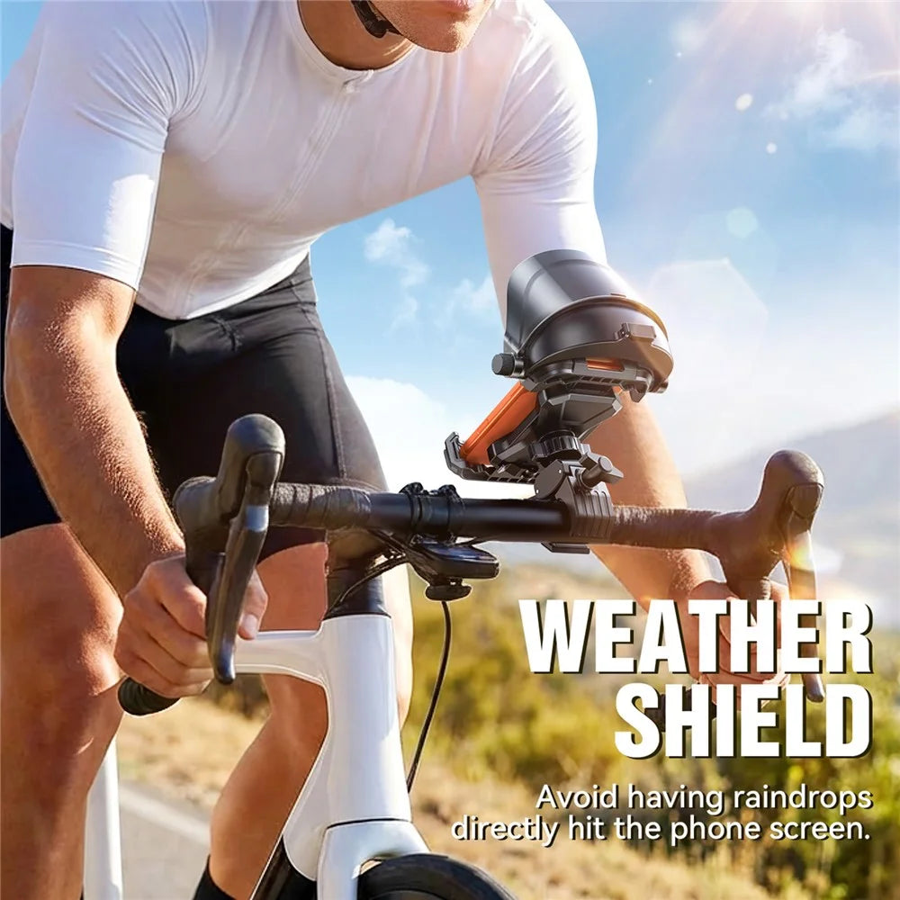 JOYROOM JR-ZS528 Bike Phone Holder with Sunshade Bicycle Handlebar Mount Cellphone Bracket - 4
