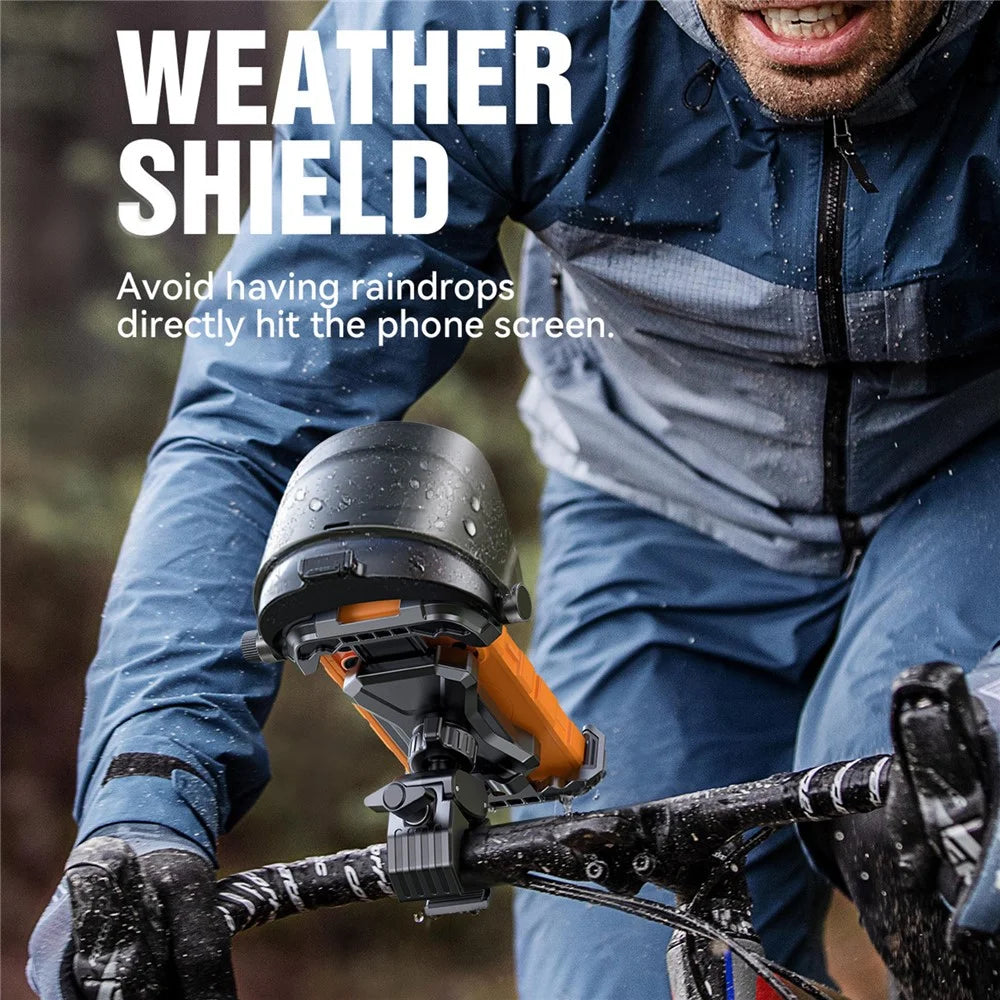 JOYROOM JR-ZS528 Bike Phone Holder with Sunshade Bicycle Handlebar Mount Cellphone Bracket - 5