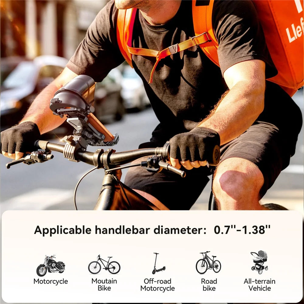 JOYROOM JR-ZS528 Bike Phone Holder with Sunshade Bicycle Handlebar Mount Cellphone Bracket - 7