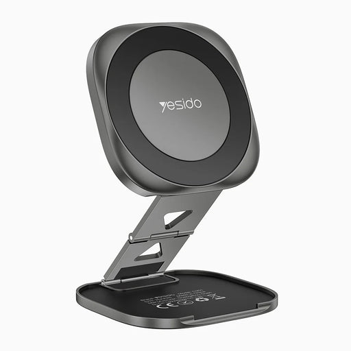 YESIDO C301 Foldable Desktop Magnetic Phone Holder 3-Stage Damping Hinge Travel Stand - Tarnish - 1