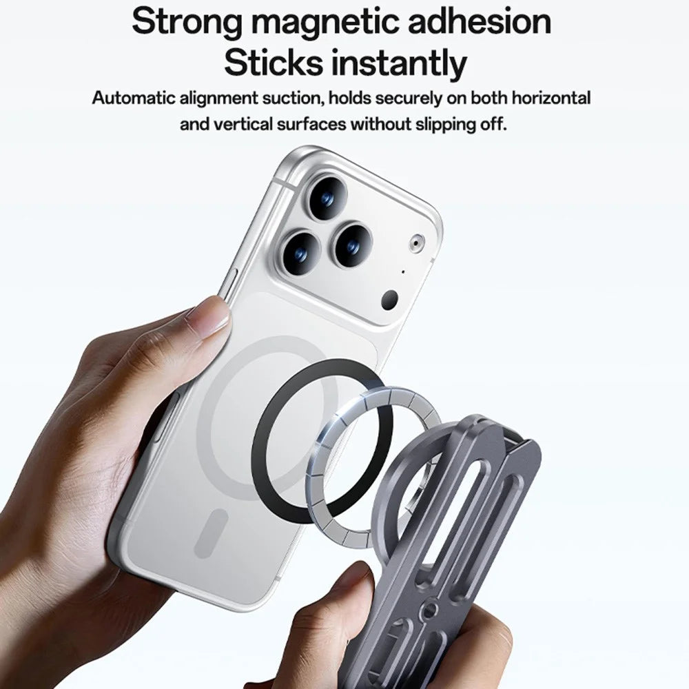 YESIDO C231 Folding Tripod Stand Aluminum Alloy Portable Magnetic Phone Desktop Support Selfie Stick - Tarnish - 3