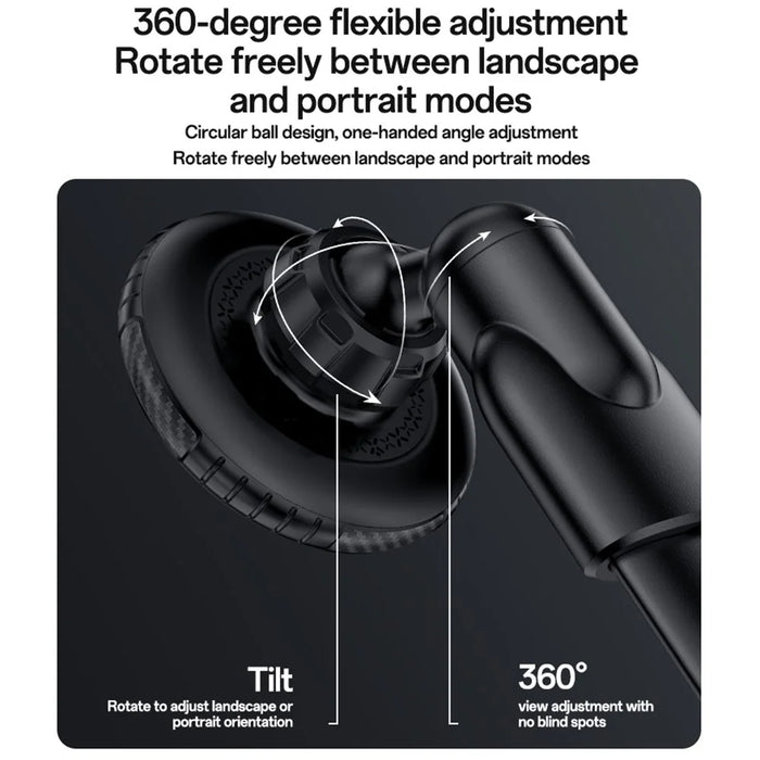 YESIDO C230 Car Cup Holder Phone Mount 360 Degree Rotating Magnetic Cellphone Stand - Black - 2