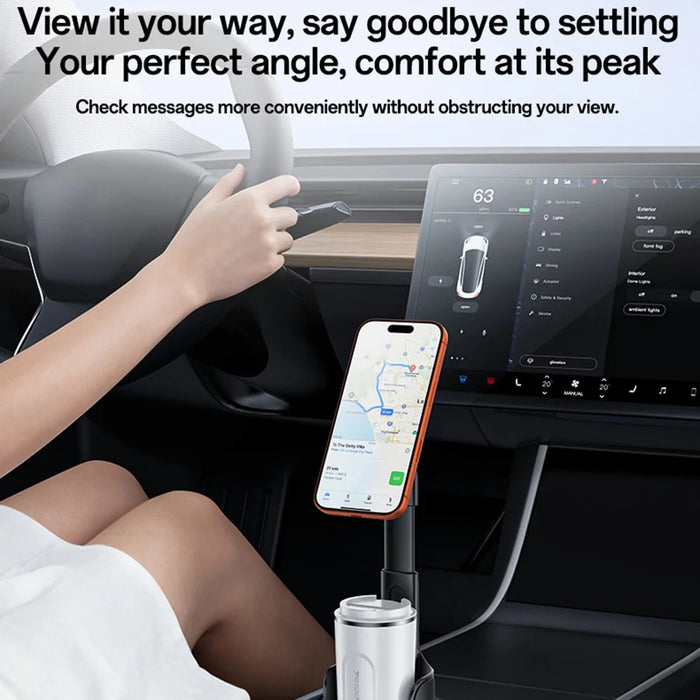 YESIDO C230 Car Cup Holder Phone Mount 360 Degree Rotating Magnetic Cellphone Stand - Black - 3