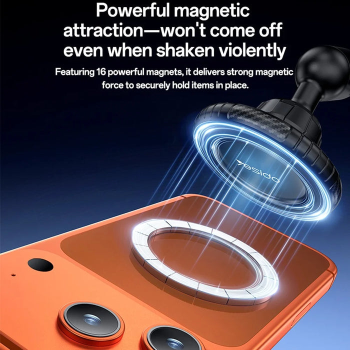 YESIDO C230 Car Cup Holder Phone Mount 360 Degree Rotating Magnetic Cellphone Stand - Black - 4