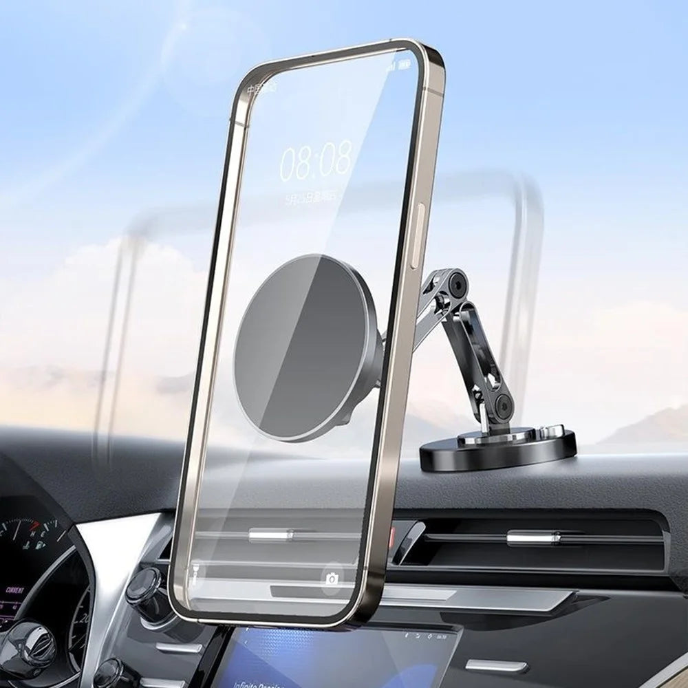QH-AKD168 Magnetic Wireless Charger Car Phone Mount 15W Fast Charging Dashboard Cellphone Stand with Adhesive Base - Black - 2