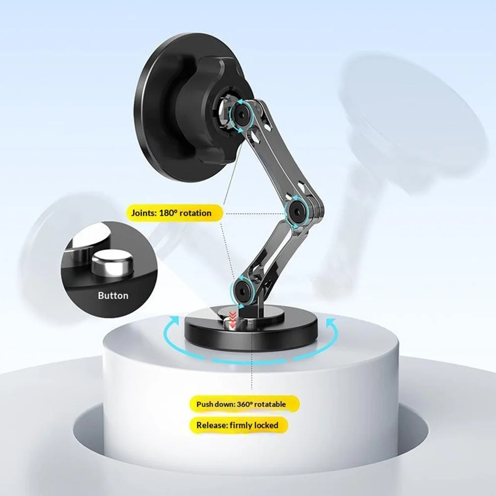 QH-AKD168 Magnetic Wireless Charger Car Phone Mount 15W Fast Charging Dashboard Cellphone Stand with Adhesive Base - Black - 4