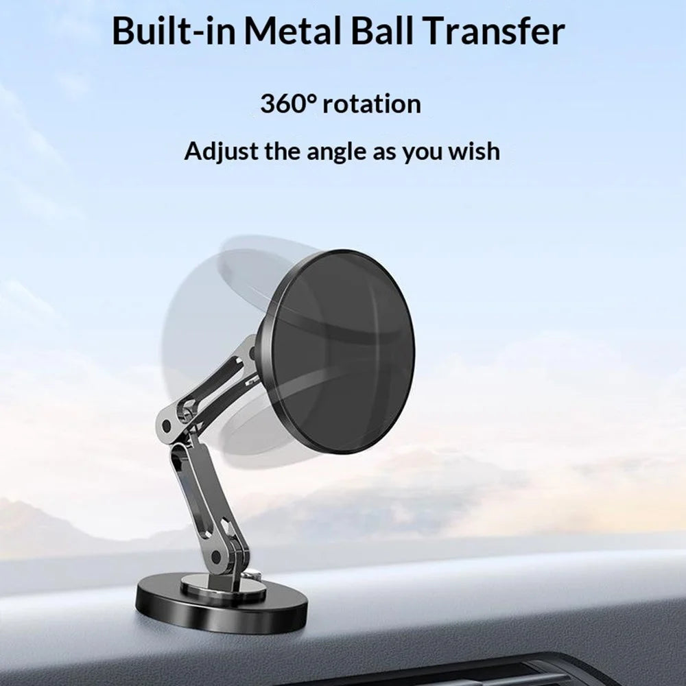QH-AKD168 Magnetic Wireless Charger Car Phone Mount 15W Fast Charging Dashboard Cellphone Stand with Adhesive Base - Black - 6