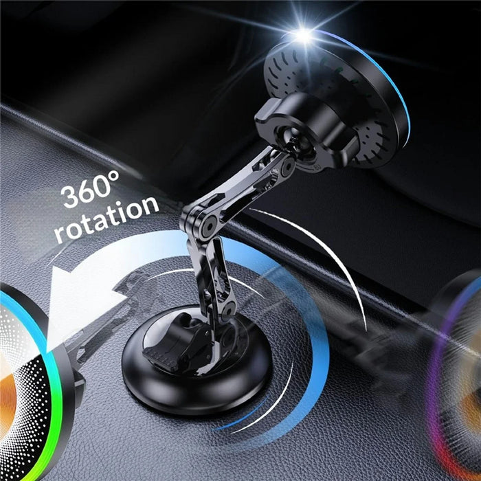 AKD255 15W Wireless Charging Car Mount Magnetic Phone Holder Stand for Dashboard Windshield - Black - 4