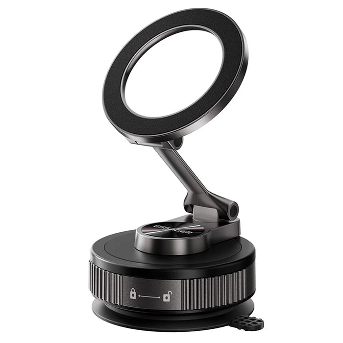 ESSAGER Vacuum Quad-Axle Folding Magnetic Mount N52 Strong Magnet 1080° Adjustable Phone Holder for Car Dashboard - 1