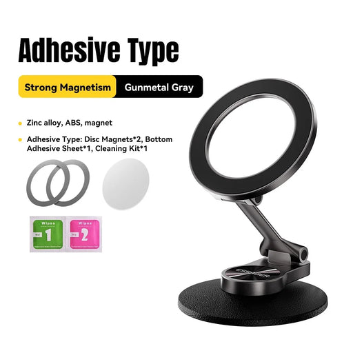 ESSAGER Magnetic Adhesive Car Mount 4-Axis 1080° Rotating Phone Holder for Car Dashboard - 2