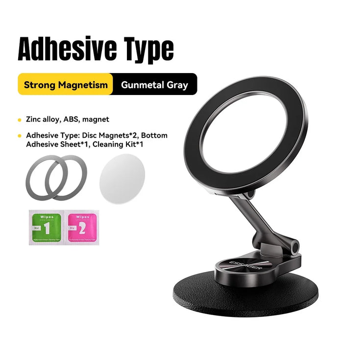 ESSAGER Magnetic Adhesive Car Mount 4-Axis 1080° Rotating Phone Holder for Car Dashboard - 2
