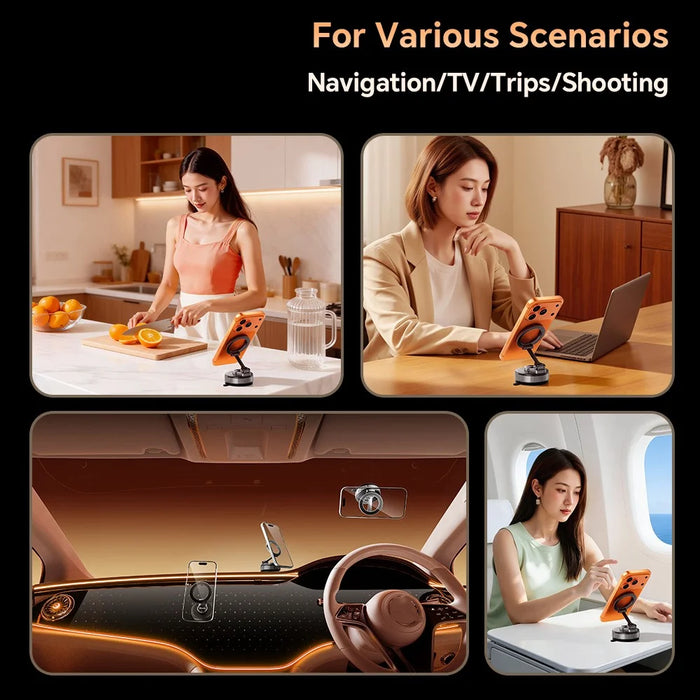 ESSAGER Magnetic Adhesive Car Mount 4-Axis 1080° Rotating Phone Holder for Car Dashboard - 6