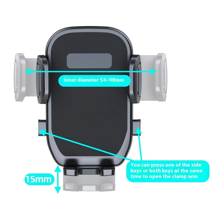 A193+X158 Universal 360 Degrees Rotatable Metal Hook Type Car Air Outlet Mobile Phone Holder Bracket - 5