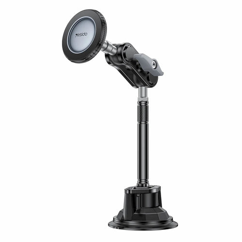 YESIDO C282 Compatible with MagSafe Long Rod Magnetic Phone Stand Mount 360° Adjustable Suction Cup Dashboard Car Holder for Navigation Recording - 1