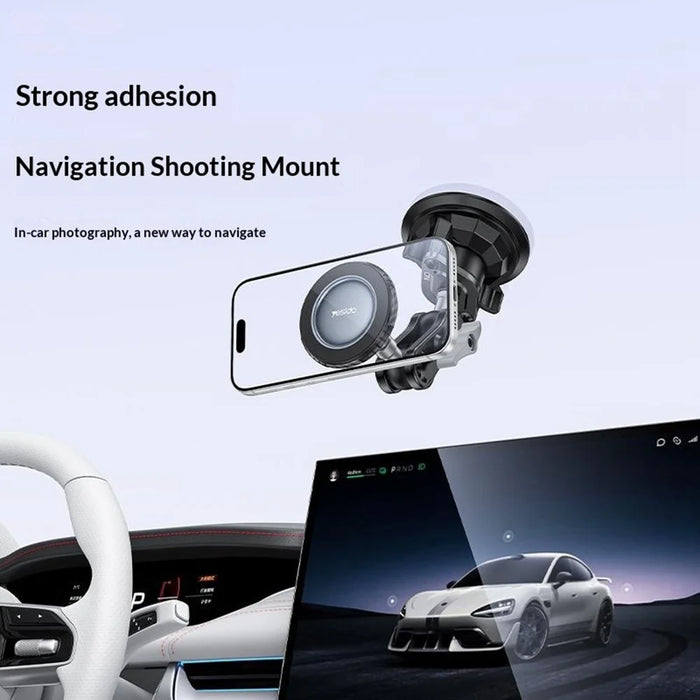 YESIDO C281 Compatible with Magsafe Car Mount Phone Holder Dashboard 360° Adjustable Magnetic Suction Cup Phone Stand for Smartphone - 2
