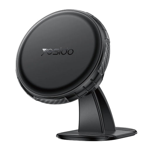 YESIDO C235 Magnetic Car Phone Mount 360 Degrees Rotation Dashboard Stand with 2Pcs Magnetic Sheets - Black - 1
