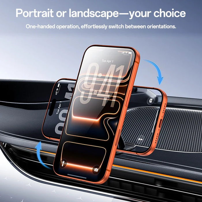 YESIDO C235 Magnetic Car Phone Mount 360 Degrees Rotation Dashboard Stand with 2Pcs Magnetic Sheets - Black - 4