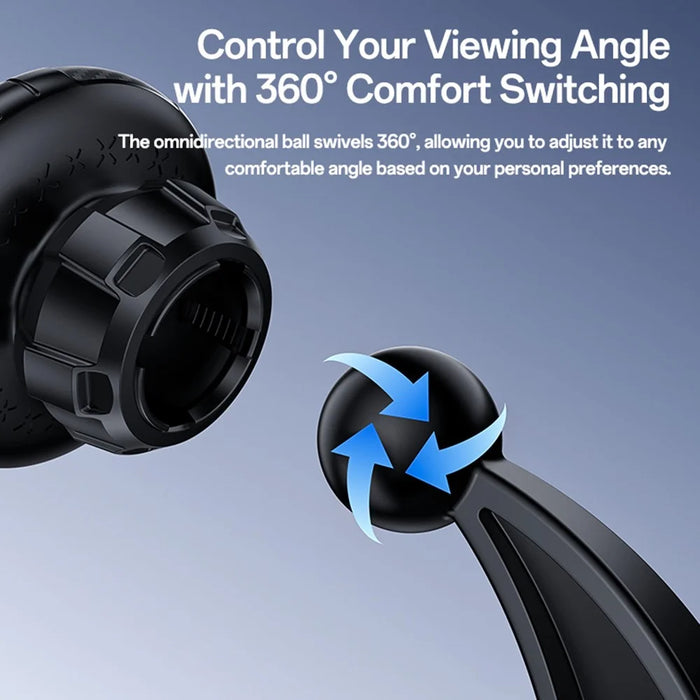 YESIDO C235 Magnetic Car Phone Mount 360 Degrees Rotation Dashboard Stand with 2Pcs Magnetic Sheets - Black - 5
