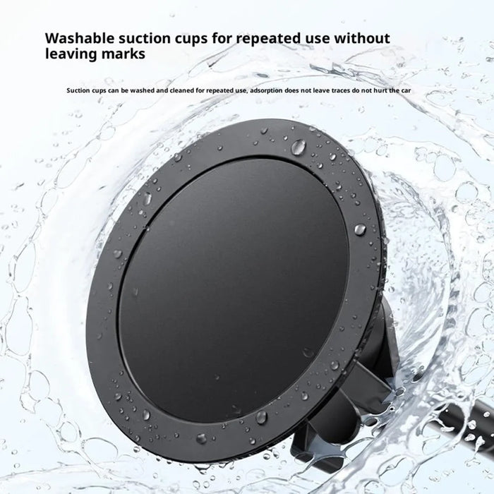 YESIDO C323 15W Wireless Charging Long Arm Magnetic Phone Holder with Suction Cup Base for Car Dashboard Windshield - Black - 7