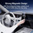 YESIDO C227 Vacuum Suction Cup Magnetic Phone Holder 360 Degree Rotation Ball Head Stand for Car Dashboard Desktop - Black - 3
