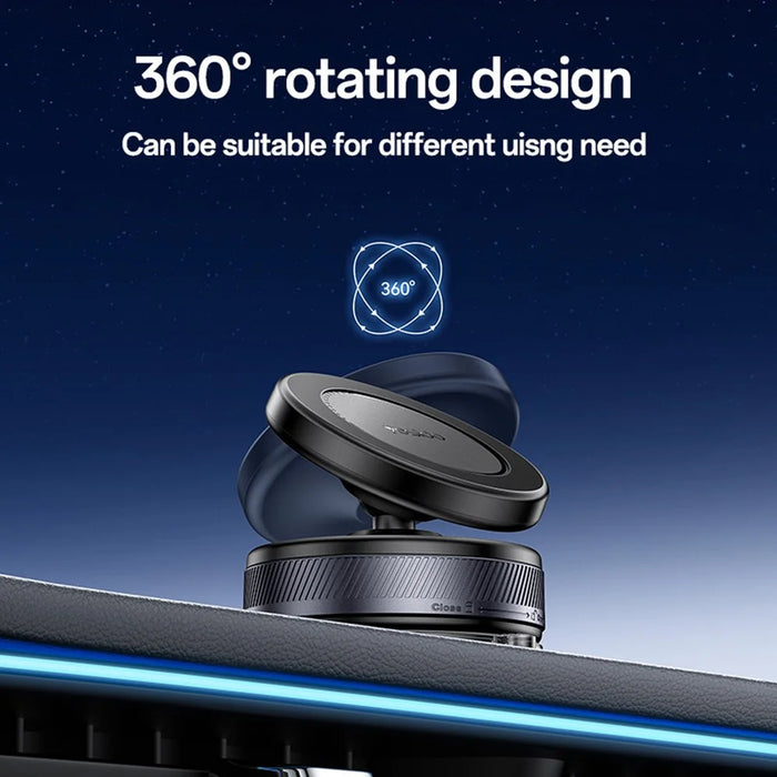 YESIDO C227 Vacuum Suction Cup Magnetic Phone Holder 360 Degree Rotation Ball Head Stand for Car Dashboard Desktop - Black - 4