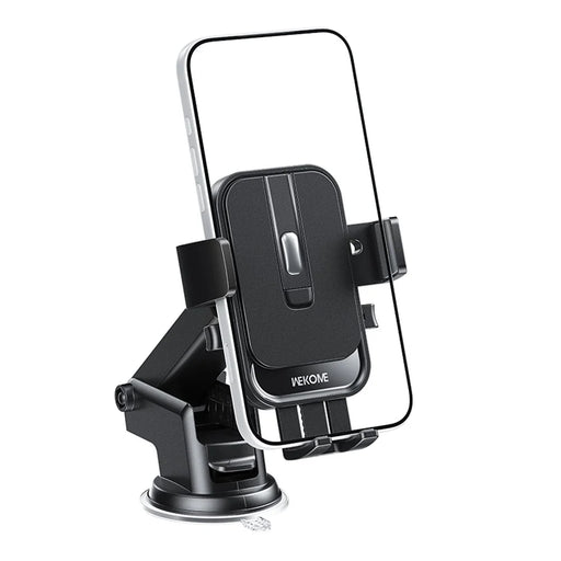 WEKOME WA-S65 Car Mount Holder 360 Degree Rotation Mechanical Suction Cup Dashboard Windshield Phone Stand for 4.7-7.2 Inch Devices - Black - 1