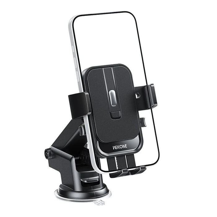 WEKOME WA-S65 Car Mount Holder 360 Degree Rotation Mechanical Suction Cup Dashboard Windshield Phone Stand for 4.7-7.2 Inch Devices - Black - 1