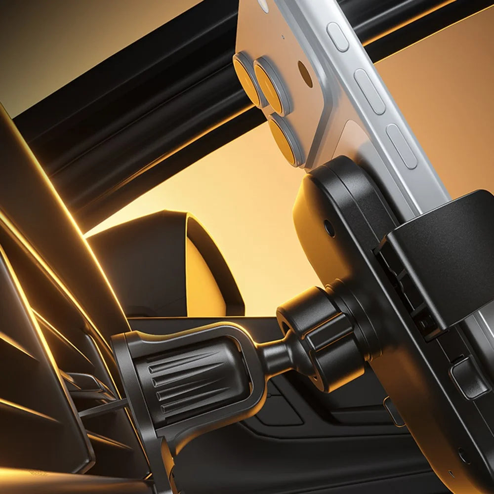 WEKOME WA-S66 Car Air Vent Mount Mechanical One-Button Clamping 360 Degree Rotation Phone Holder for 4.7-7.2 Inch Phones - Black - 5