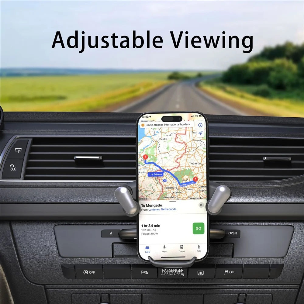 Car Phone Holder CD Slot Mount 360 Degree Rotating Y-Shape Design Universal Car Phone Stand - Grey - 3