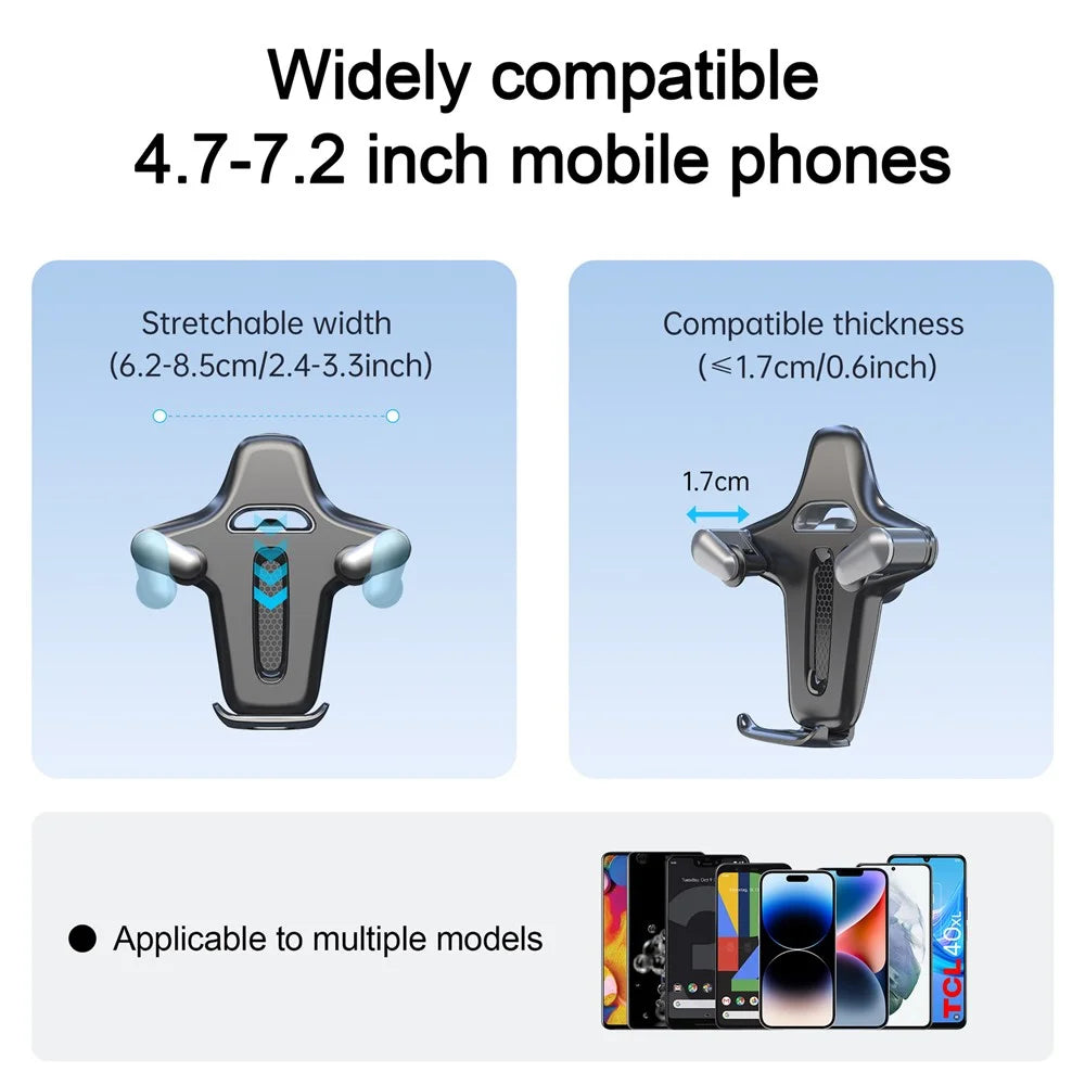Car Phone Holder CD Slot Mount 360 Degree Rotating Y-Shape Design Universal Car Phone Stand - Grey - 4