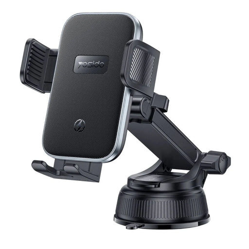 YESIDO C320 15W Wireless Charger Car Suction Cup Mount 360 Degree Rotation Phone Holder Stand for Dashboard - Black - 1