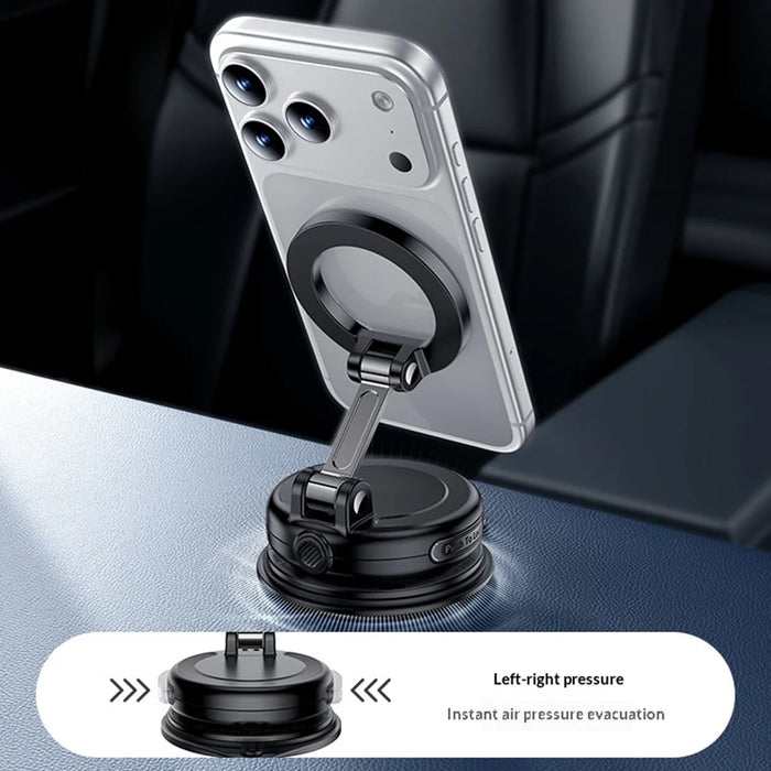 YESIDO C236 Magnetic Phone Holder 360 Degree Rotation Car Mount Vacuum Suction Cup Cellphone Stand - Black - 4
