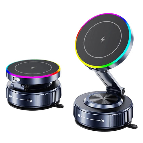 K5S Magnetic Wireless Car Charger Stand 360 Degree Rotation Compatible with MagSafe 15W Fast Charging Vacuum Suction Phone Holder - 1