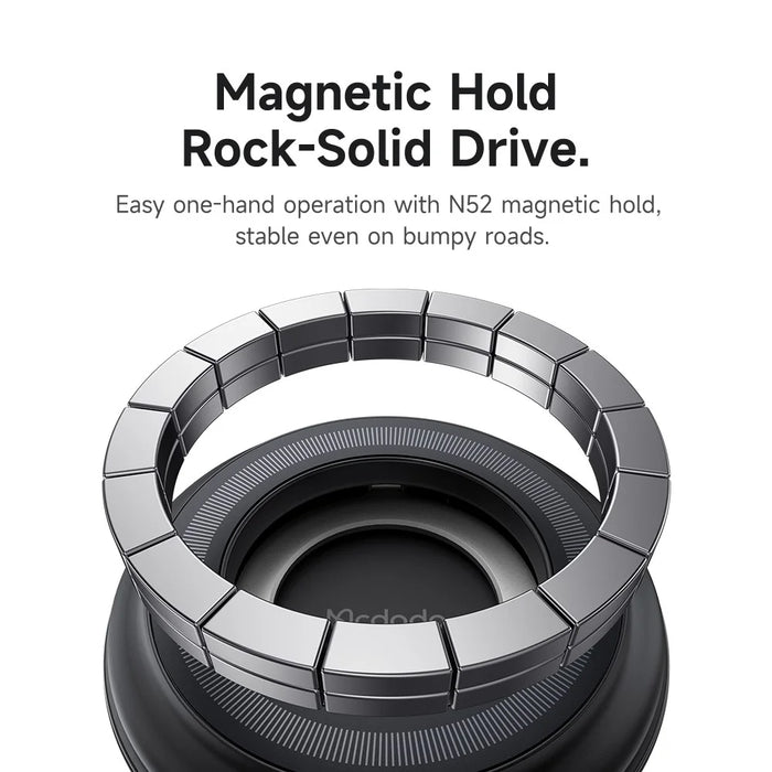 MCDODO TB-8420 Car Phone Holder Vacuum Suction Magnetic Foldable 360 Degree Adjustable Desktop Mount -Black - 5
