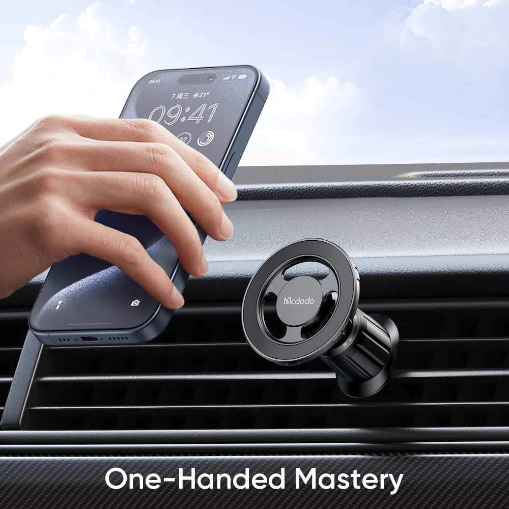 MCDODO CM-5030 Air Vent Magnetic Car Mount 360 Degree Rotation N52 Magnet Phone Holder for 4.7-6.7 Inch Smartphones - Black - 4