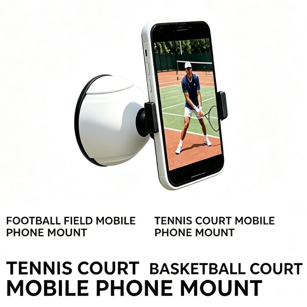 WQ-01 Sports Net Mobile Phone Mount 360 Degree Adjustable Clamp Phone Bracket for Football Tennis Basketball Court Fence Outdoor - White - 2
