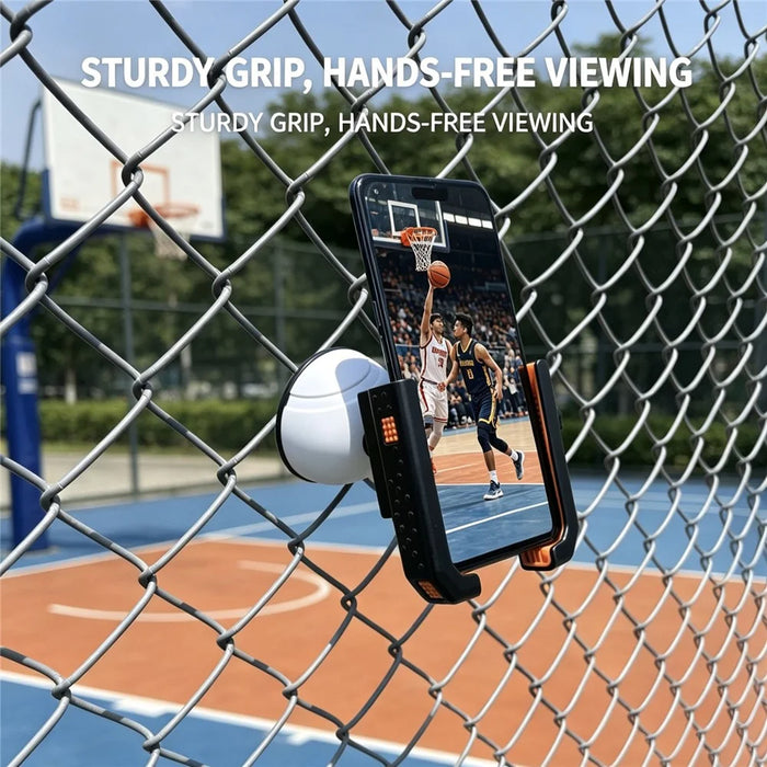 WQ-03 Sports Stadium Fence Mount Phone Holder Chain Link Net Clamp Car Air Vent Universal Mount - White - 2
