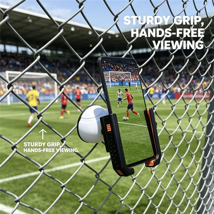 WQ-03 Sports Stadium Fence Mount Phone Holder Chain Link Net Clamp Car Air Vent Universal Mount - White - 3